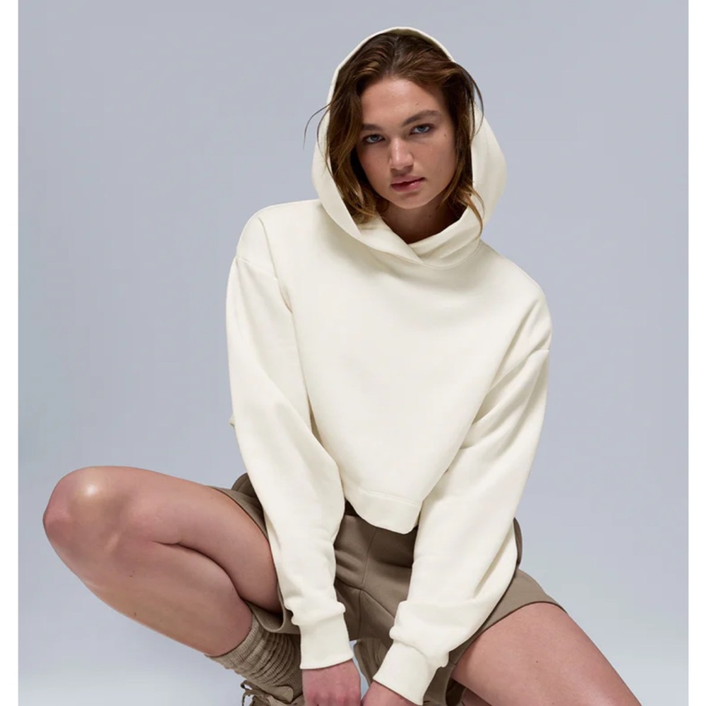 ALO Yoga bae hoodie, ivory, size small